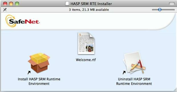 hasp srm runtime environment installation omitted